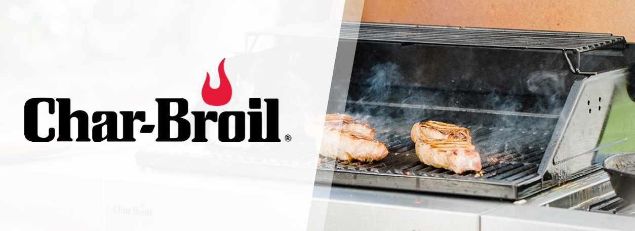 Char-broil logo with Char-broil grill