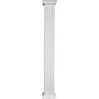 Crown Column 8 In. x 8 Ft. White Powder Coated Square Fluted Aluminum Column Image 1